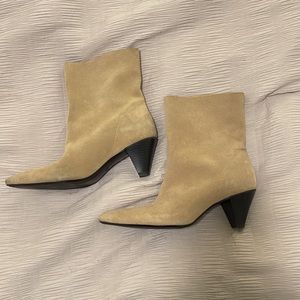 Zara Suede Leather Slouchy Boots